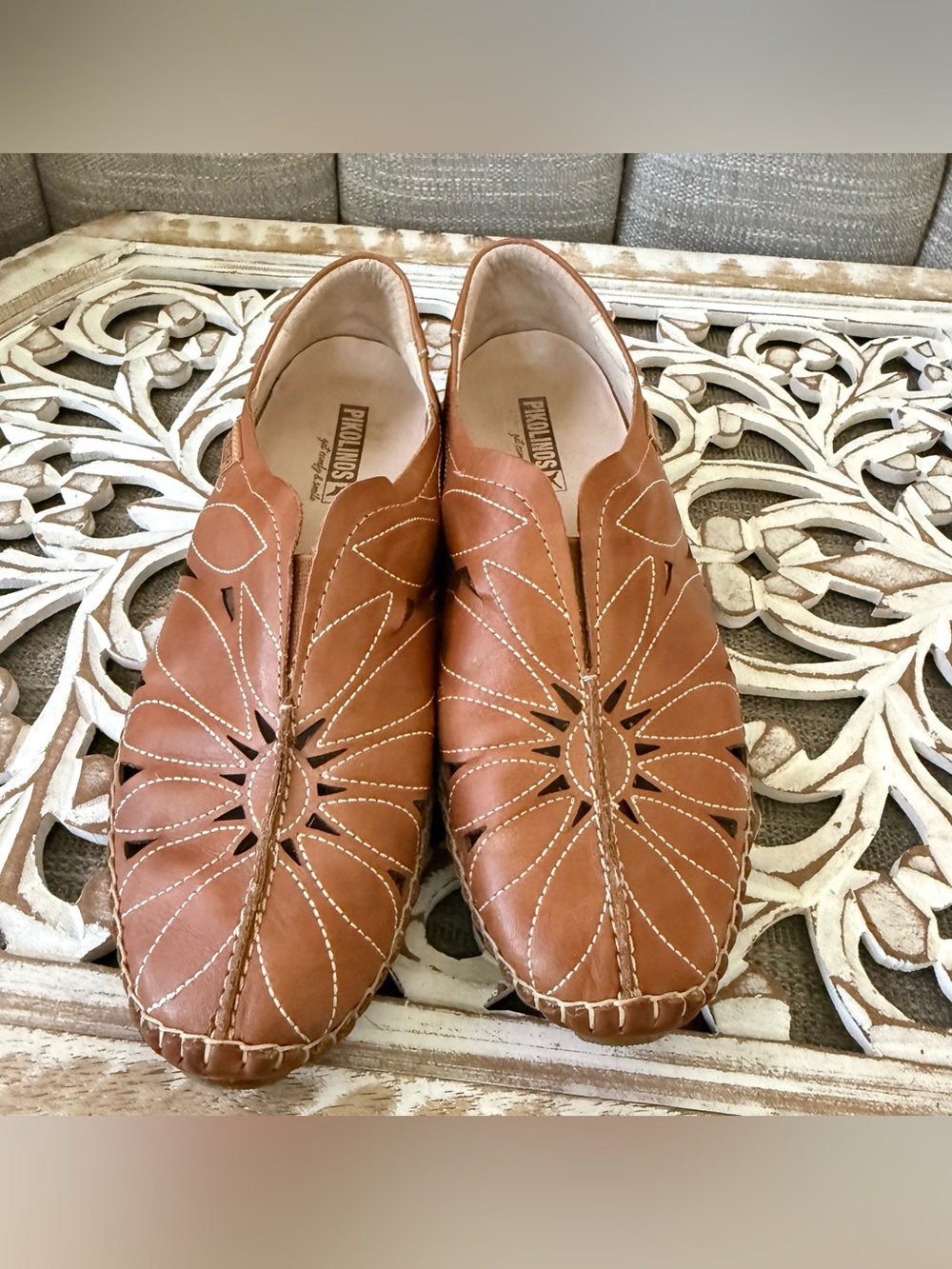 Pikolinos Leather Slip On Loafers Shoes 39 8.5 - Picture 5 of 9